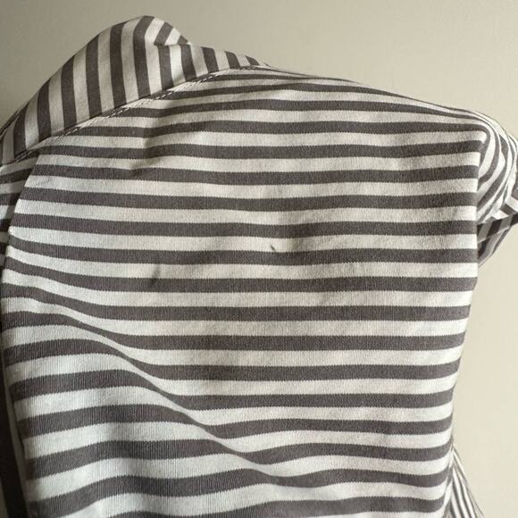 Johnston & Murphy Men's Large White & Gray Striped Tailored Fit Dress Shirt - Picture 6 of 10